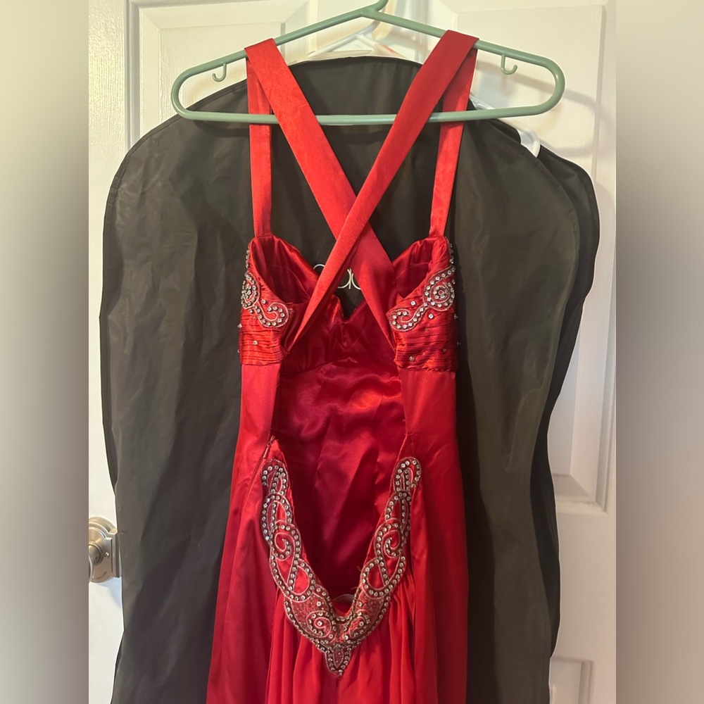 Red Prom Dress Open Back